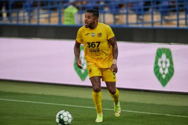 KHARKIV, UKRAINE - 22 Ağustos 2021: FC Futbol Maçı Metalisti Obolon 'a Karşı