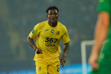 KHARKIV, UKRAINE - 22 Ağustos 2021 Brayan Riascos. FC Futbol Maçı Metalisti Obolon 'a Karşı