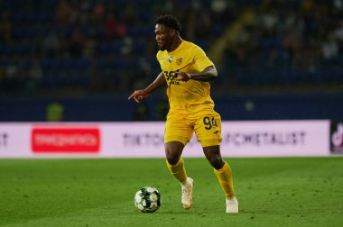 KHARKIV, UKRAINE - 22 AĞUSTOS 2021: Brayan Riascos, FC Futbol Maçı Metalisti Obolon 'a Karşı