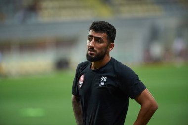 Zaporizhzhia, Ukrayna - 26 Ağustos 2021: Allahyar Sayyadmanesh. FC Zorya Luhansk ile FC Rapid Wien arasındaki UEFA Avrupa Ligi karşılaşması