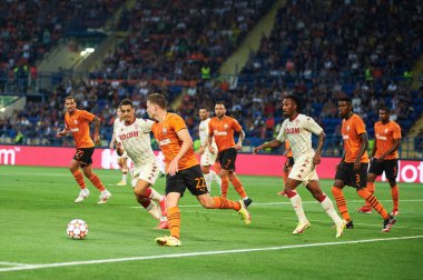 KHARKIV, UKRAINE - 24 AĞUSTOS 2021: UEFA Şampiyonlar Ligi, Shakhtar ve Monako karşılaşması