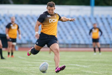 KHARKIV, UKRAINE - 4 Eylül 2021: Rugby karşılaşması Ukrayna Şampiyonası RC the Polytechnic
