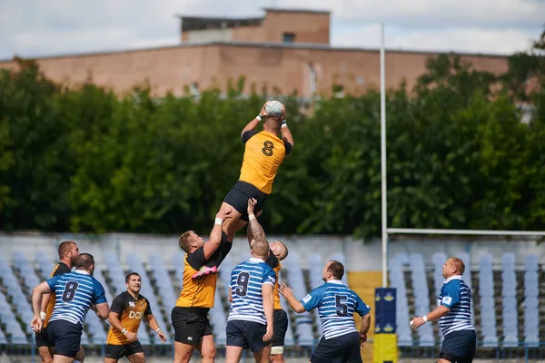 Kharkiv Ukrajina Září 2021 Rugby Zápas Ukrajinského Šampionátu Olymp Polytechnic — Stock fotografie