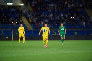 KHARKIV, UKRAINE - 5 Eylül 2021: Ukrayna PFL FC Metal VPK-Agro 'ya karşı futbol maçı