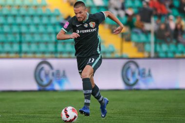 POLTAVA, UKRAINE - 19 Eylül 2021: Vorskla Stadyumu 'nda Ukrayna Premiere Ligi FC Vorskla-FC Minaj maçı