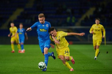 KHARKIV, UKRAINE - 21 Eylül 2021: Ukrayna Kupası FC Metalist FC Desna 'ya karşı futbol maçı