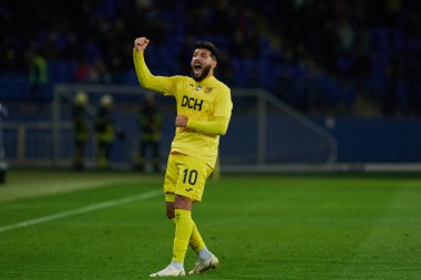 KHARKIV, UKRAINE - 21 Eylül 2021: Ukrayna Kupası FC Metalist FC Desna 'ya karşı futbol maçı
