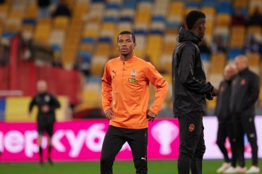 KYIV, UKRAINE - 22 Eylül 2021: orta saha oyuncusu Marcos Antonio (8). Ukrayna Süper Kupası FC Shakhtar-FC Dynamo futbol karşılaşması