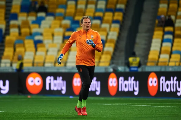 Quiiv Ucrânia Setembro 2021 Goleiro Andriy Pyatov Jogo Futebol Ucraniano — Fotografia de Stock