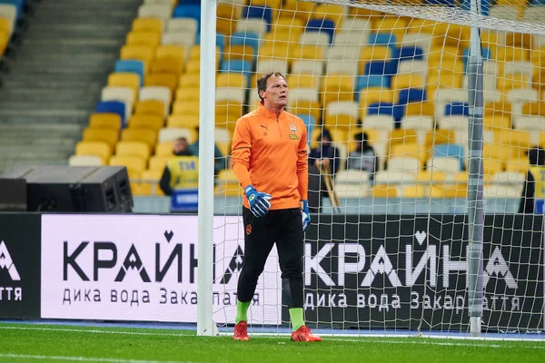 Kyiv Ukraine September 2021 Doelman Andriy Pyatov Voetbalwedstrijd Van Oekraïense — Stockfoto