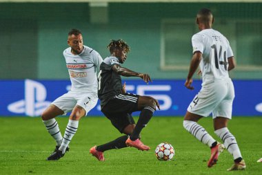 MOLDOVA, TIRASPOL - 15 Eylül 2021: UEFA Şampiyonlar Ligi FC Şerifi Tiraspol FC Shakhtar Donetsk 'e karşı futbol maçı