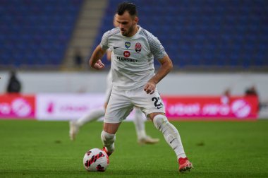 DNIPRO, UKRAINE - 26 Eylül 2021: Ukrayna Premiere Ligi FC Dnipro - FC Zorya