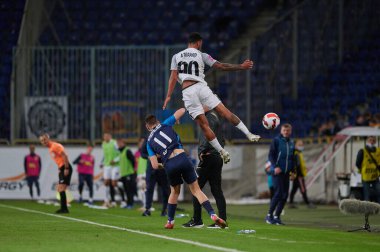 DNIPRO, UKRAINE - 26 Eylül 2021: Ukrayna Premiere Ligi FC Dnipro - FC Zorya