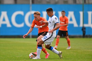KYIV, UKRAINE - 27 Ekim 2020: UEFA Şampiyonlar Ligi U19 maçı Shakhtar Donetsk - Inter Milan maçı Kyiv Olimpiyskyi 'deki NSC Olimpiyskyi stadyumunda