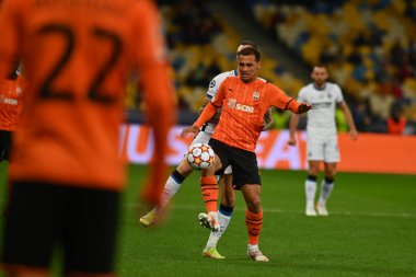 KYIV, UKRAINE - 27 Ekim 2020: UEFA Şampiyonlar Ligi maçı Shakhtar Donetsk-Inter Milan maçı Kyiv Olimpiyskyi 'deki NSC Olimpiyski Stadyumu' nda yapıldı.