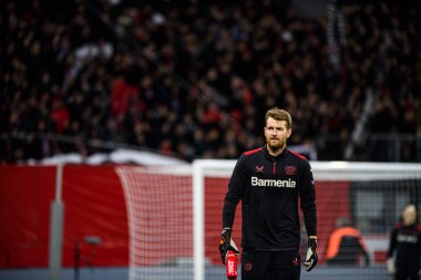LEVERKUSEN, GERMANY - 17 ARALIK, 2023: Lukas Hradecky, FC Bayer 04 Leverkusen-Eintracht Frankfurt maçı Bayena 'da