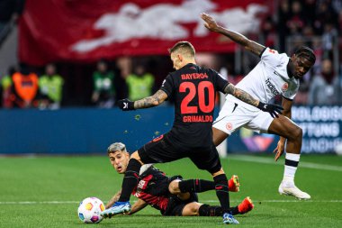 LEVERKUSEN, GERMANY - 17 ARALIK 2023: Alex Grimaldo, FC Bayer 04 Leverkusen-Eintracht Frankfurt maçı Bayena 'da
