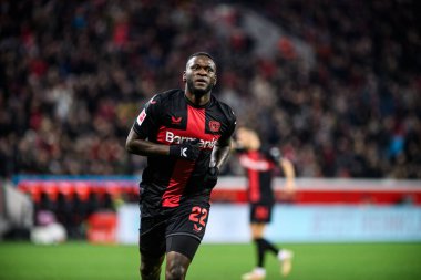 LEVERKUSEN, GERMANY - 17 Aralık 2023: Victor Boniface, FC Bayer 04 Leverkusen-Eintracht Frankfurt maçı Bayena 'da