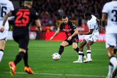LEVERKUSEN, GERMANY - 17 Aralık 2023: Granit Xhaka, FC Bayer 04 Leverkusen-Eintracht Frankfurt maçı Bayena 'da