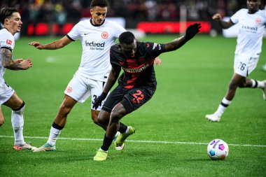 LEVERKUSEN, GERMANY - 17 Aralık 2023: Victor Boniface, FC Bayer 04 Leverkusen-Eintracht Frankfurt maçı Bayena 'da