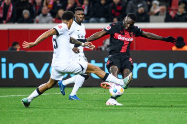 LEVERKUSEN, GERMANY - 17 Aralık 2023: Victor Boniface, FC Bayer 04 Leverkusen-Eintracht Frankfurt maçı Bayena 'da