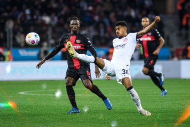 LEVERKUSEN, GERMANY - 17 Aralık 2023: Bundesliga maçı Bayer 04 Leverkusen-Eintracht Frankfurt maçı Bayarena 'da