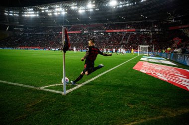 LEVERKUSEN, GERMANY - 17 ARALIK 2023: Alex Grimaldo, FC Bayer 04 Leverkusen-Eintracht Frankfurt maçı Bayena 'da
