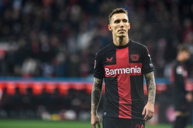 LEVERKUSEN, GERMANY - 17 ARALIK 2023: Alex Grimaldo, FC Bayer 04 Leverkusen-Eintracht Frankfurt maçı Bayena 'da