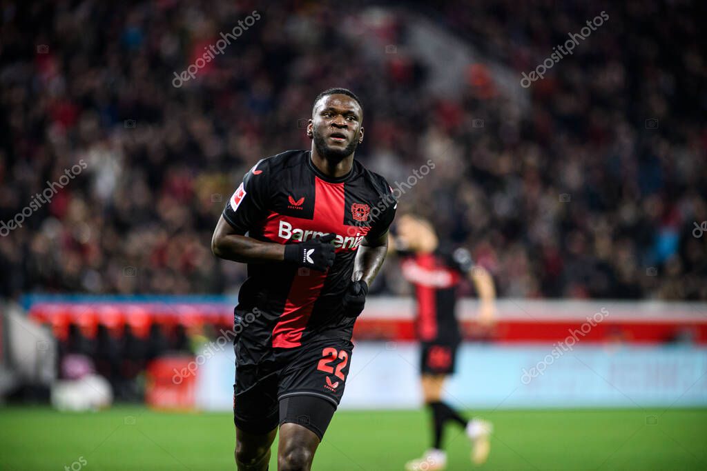 LEVERKUSEN, GERMANY - 17 DECEMBER, 2023: Victor Boniface, The Bundesliga match FC Bayer 04 Leverkusen vs Eintracht Frankfurt at BayArena