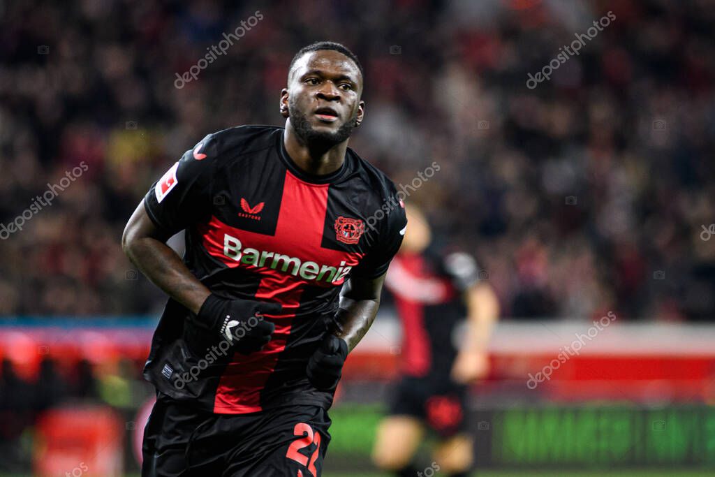 LEVERKUSEN, GERMANY - 17 DECEMBER, 2023: Victor Boniface, The Bundesliga match FC Bayer 04 Leverkusen vs Eintracht Frankfurt at BayArena