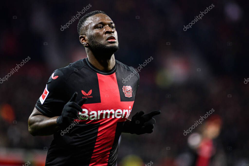LEVERKUSEN, GERMANY - 17 DECEMBER, 2023: Victor Boniface, The Bundesliga match FC Bayer 04 Leverkusen vs Eintracht Frankfurt at BayArena