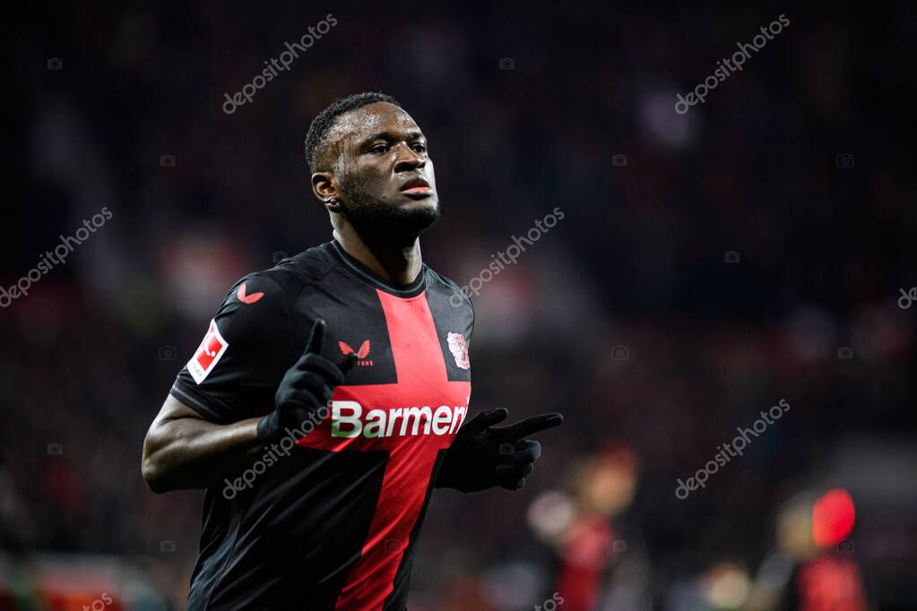 LEVERKUSEN, GERMANY - 17 DECEMBER, 2023: Victor Boniface, The Bundesliga match FC Bayer 04 Leverkusen vs Eintracht Frankfurt at BayArena