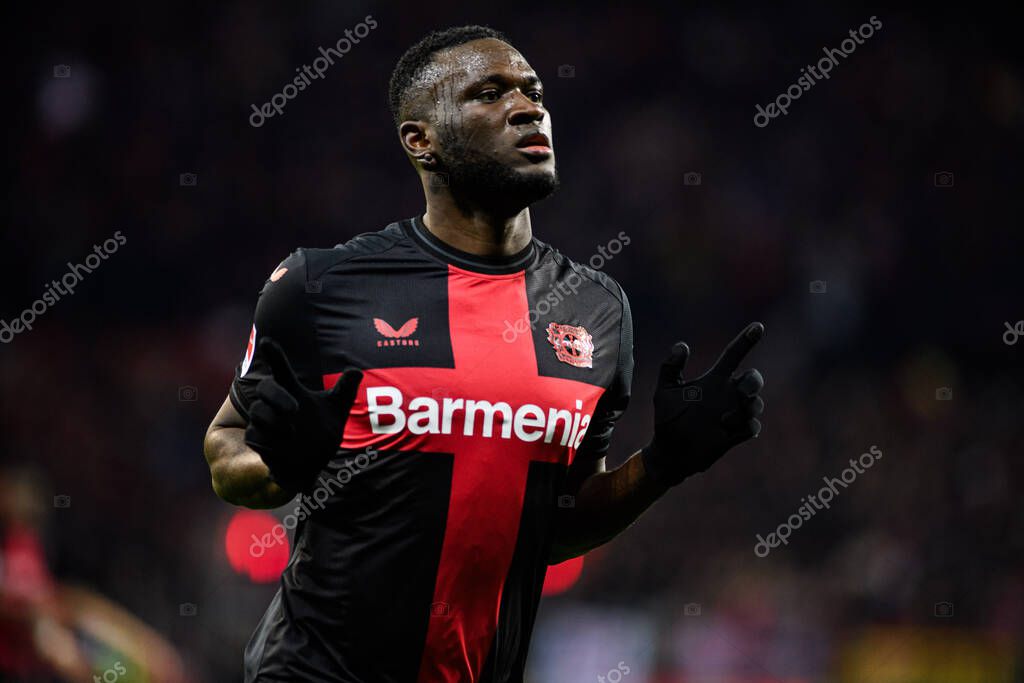 LEVERKUSEN, GERMANY - 17 DECEMBER, 2023: Victor Boniface, The Bundesliga match FC Bayer 04 Leverkusen vs Eintracht Frankfurt at BayArena