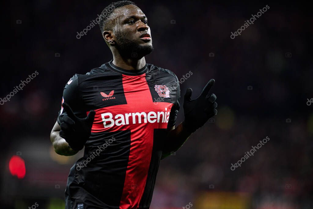 LEVERKUSEN, GERMANY - 17 DECEMBER, 2023: Victor Boniface, The Bundesliga match FC Bayer 04 Leverkusen vs Eintracht Frankfurt at BayArena