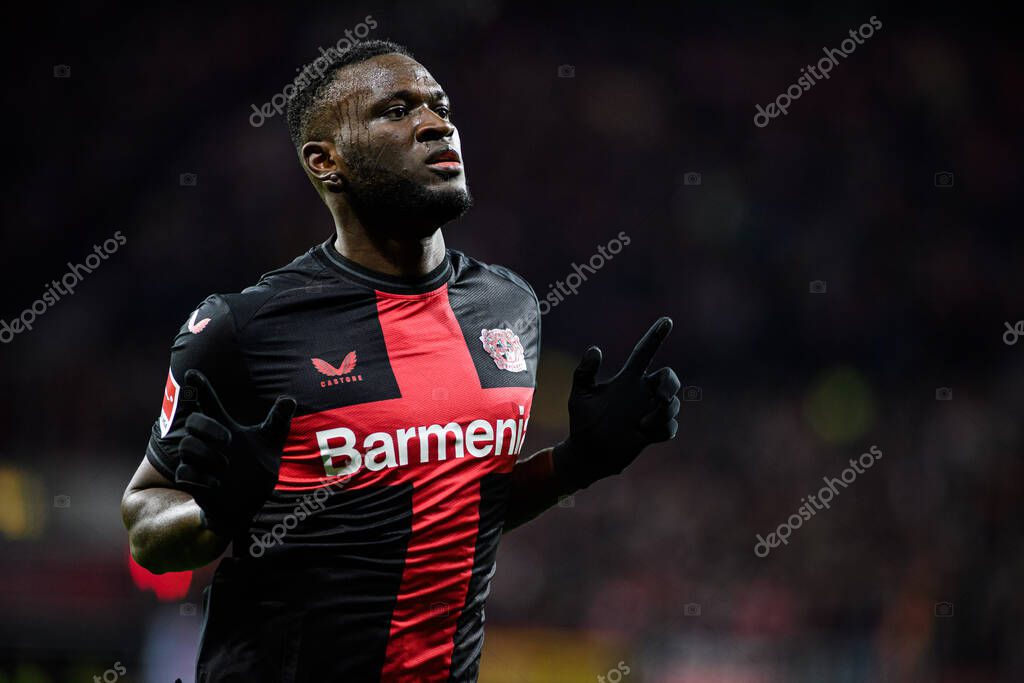 LEVERKUSEN, GERMANY - 17 DECEMBER, 2023: Victor Boniface, The Bundesliga match FC Bayer 04 Leverkusen vs Eintracht Frankfurt at BayArena