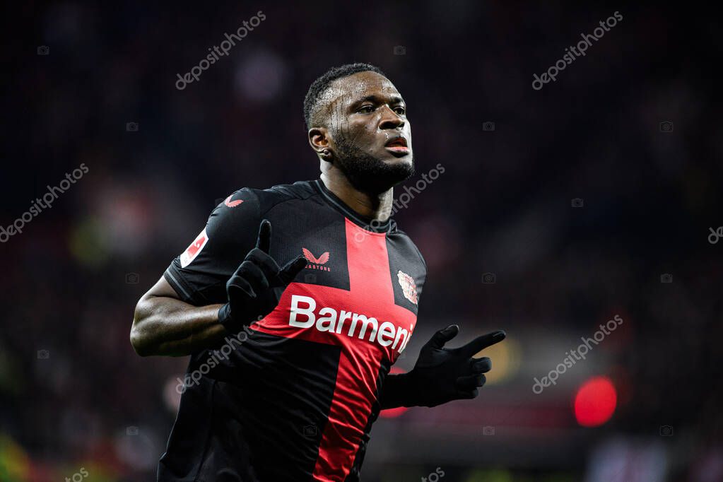 LEVERKUSEN, GERMANY - 17 DECEMBER, 2023: Victor Boniface, The Bundesliga match FC Bayer 04 Leverkusen vs Eintracht Frankfurt at BayArena