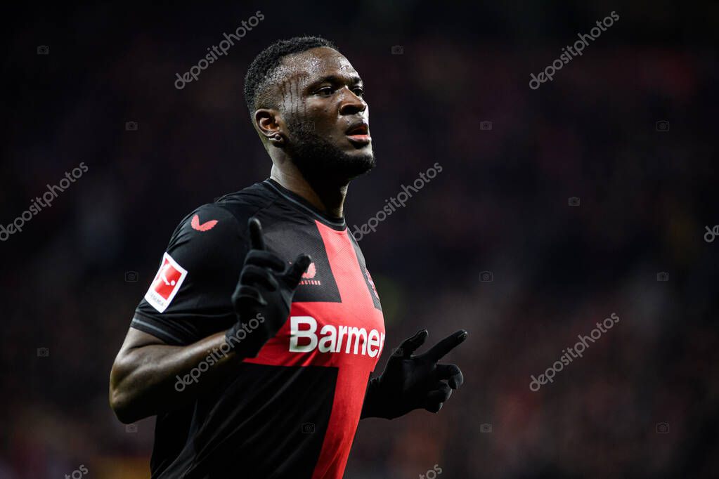 LEVERKUSEN, GERMANY - 17 DECEMBER, 2023: Victor Boniface, The Bundesliga match FC Bayer 04 Leverkusen vs Eintracht Frankfurt at BayArena