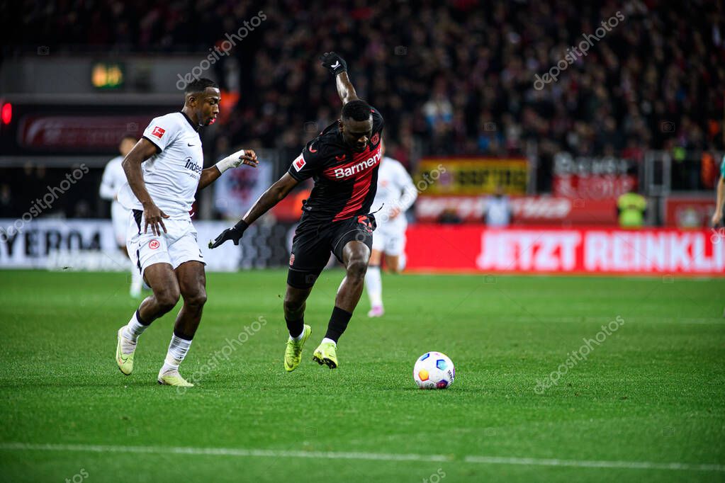 LEVERKUSEN, GERMANY - 17 DECEMBER, 2023: Victor Boniface, The Bundesliga match FC Bayer 04 Leverkusen vs Eintracht Frankfurt at BayArena