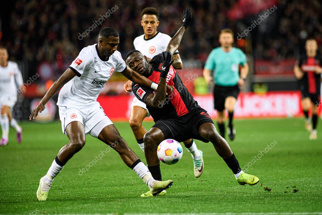 LEVERKUSEN, GERMANY - 17 DECEMBER, 2023: Victor Boniface, The Bundesliga match FC Bayer 04 Leverkusen vs Eintracht Frankfurt at BayArena