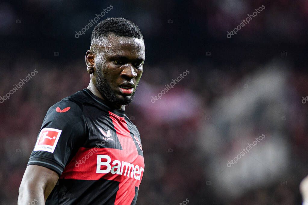 LEVERKUSEN, GERMANY - 17 DECEMBER, 2023: Victor Boniface, The Bundesliga match FC Bayer 04 Leverkusen vs Eintracht Frankfurt at BayArena