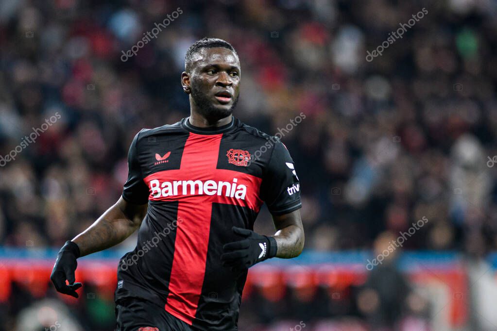 LEVERKUSEN, GERMANY - 17 DECEMBER, 2023: Victor Boniface, The Bundesliga match FC Bayer 04 Leverkusen vs Eintracht Frankfurt at BayArena