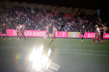 COLOGNE, GERMANY - 16 Ekim 2025: - 1.FC Koeln Frauen-Bayer 04 Frauen FRANZ-KREMER STADION