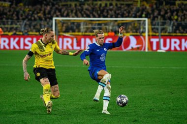 DORTMUND, GERMANY - 15.02.23: The match of match UEFA Champion League Borussia Dortmund vs FC Chelsea at SIGNAL IDUNA PARK