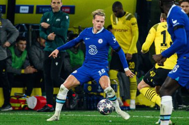 DORTMUND, GERMANY - 15.02.23: The match of match UEFA Champion League Borussia Dortmund vs FC Chelsea at SIGNAL IDUNA PARK