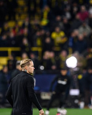 DORTMUND, GERMANY - 15.02.23: The match of match UEFA Champion League Borussia Dortmund vs FC Chelsea at SIGNAL IDUNA PARK
