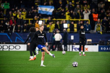 DORTMUND, GERMANY - 15.02.23: The match of match UEFA Champion League Borussia Dortmund vs FC Chelsea at SIGNAL IDUNA PARK