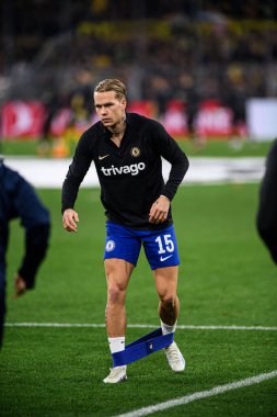 DORTMUND, GERMANY - 15.02.23: The match of match UEFA Champion League Borussia Dortmund vs FC Chelsea at SIGNAL IDUNA PARK