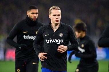 DORTMUND, GERMANY - 15.02.23: The match of match UEFA Champion League Borussia Dortmund vs FC Chelsea at SIGNAL IDUNA PARK