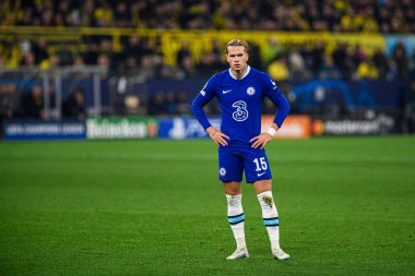 DORTMUND, GERMANY - 15.02.23: The match of match UEFA Champion League Borussia Dortmund vs FC Chelsea at SIGNAL IDUNA PARK