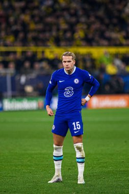 DORTMUND, GERMANY - 15.02.23: The match of match UEFA Champion League Borussia Dortmund vs FC Chelsea at SIGNAL IDUNA PARK